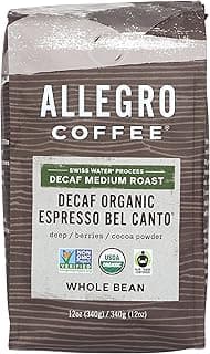 Allegro Coffee Decaf Organic Espresso Bel Canto