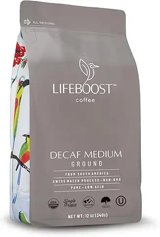 Lifeboost Medium Roast Swiss Water Decaf Coffee