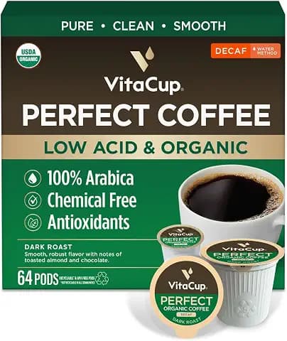 VitaCup Perfect Low Acid USDA Organic Dark Roast