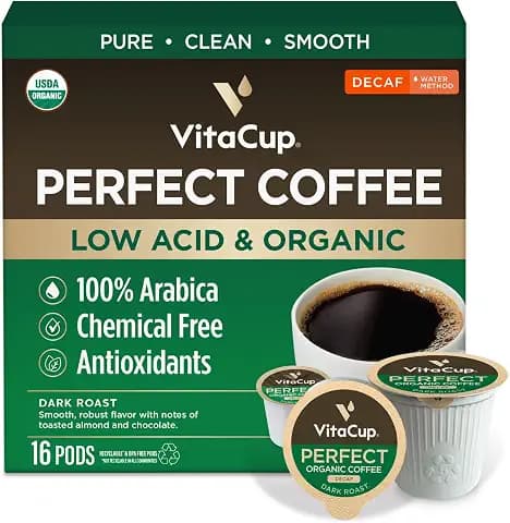 VitaCup Perfect Low Acid USDA Organic Dark Roast