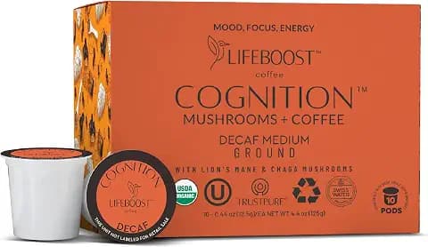 Lifeboost Cognition Decaf Mushroom